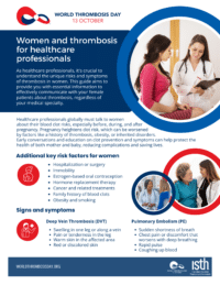 Women’s Health for HCPS – Updated 2024 women and thrombosis for healthcare professionals