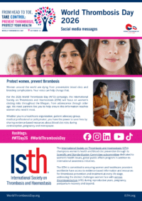 World Thrombosis Day key messages on women's' health for the 2026 campaign