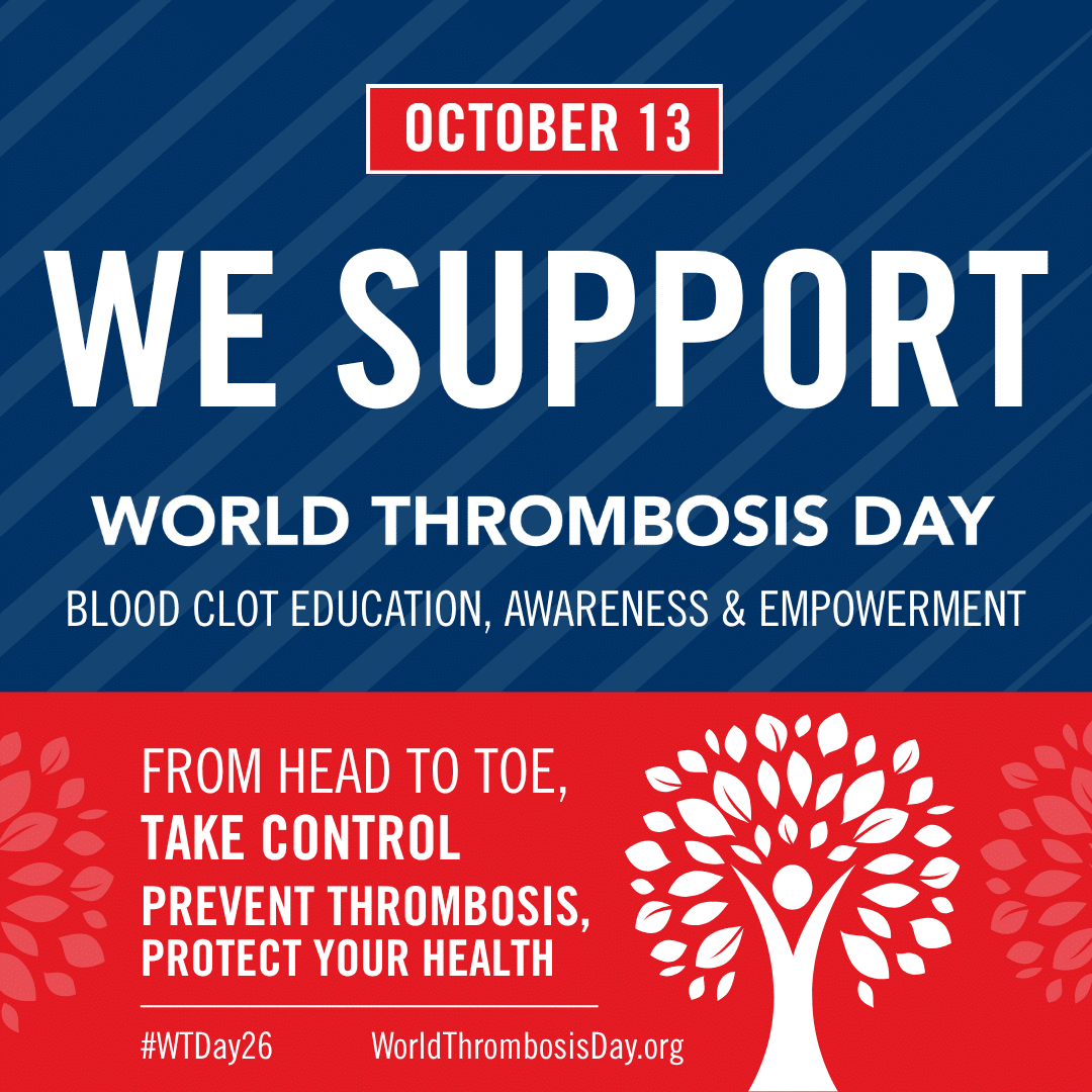 WTD Support Graphics 2026 (2) We support World Thrombosis Day, you should too.