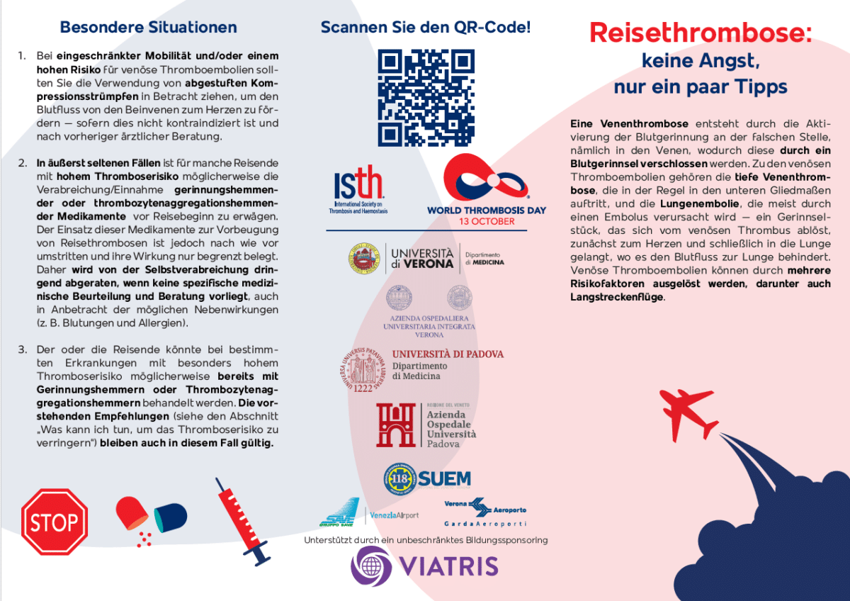 Download the flyer on traveling and thrombosis 
